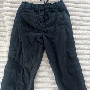 SO black jogger sweatpants with elastic waistband